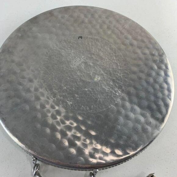 Vintage Cromwell Aluminum Serving Tray 14.5" Diameter Beautiful - Picture 3 of 8